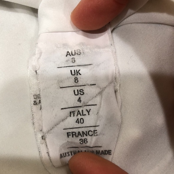 Nicholas Basque Lace Dress Size 0 White Black Floral OTS Fit and Flare Mini - Picture 6 of 12